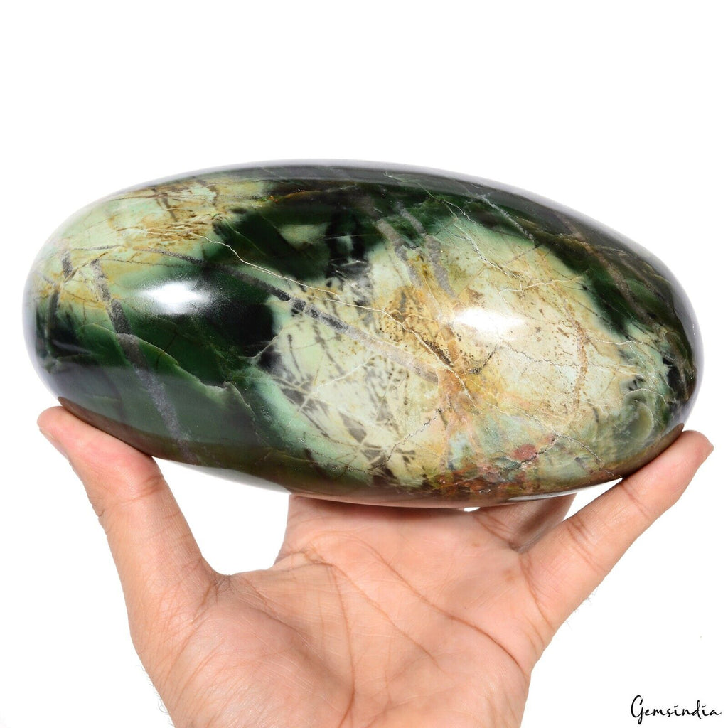 Natural 7.25" Serpentine Stone Healing Power Aura Energy Meditation Lingam 2.2Kg