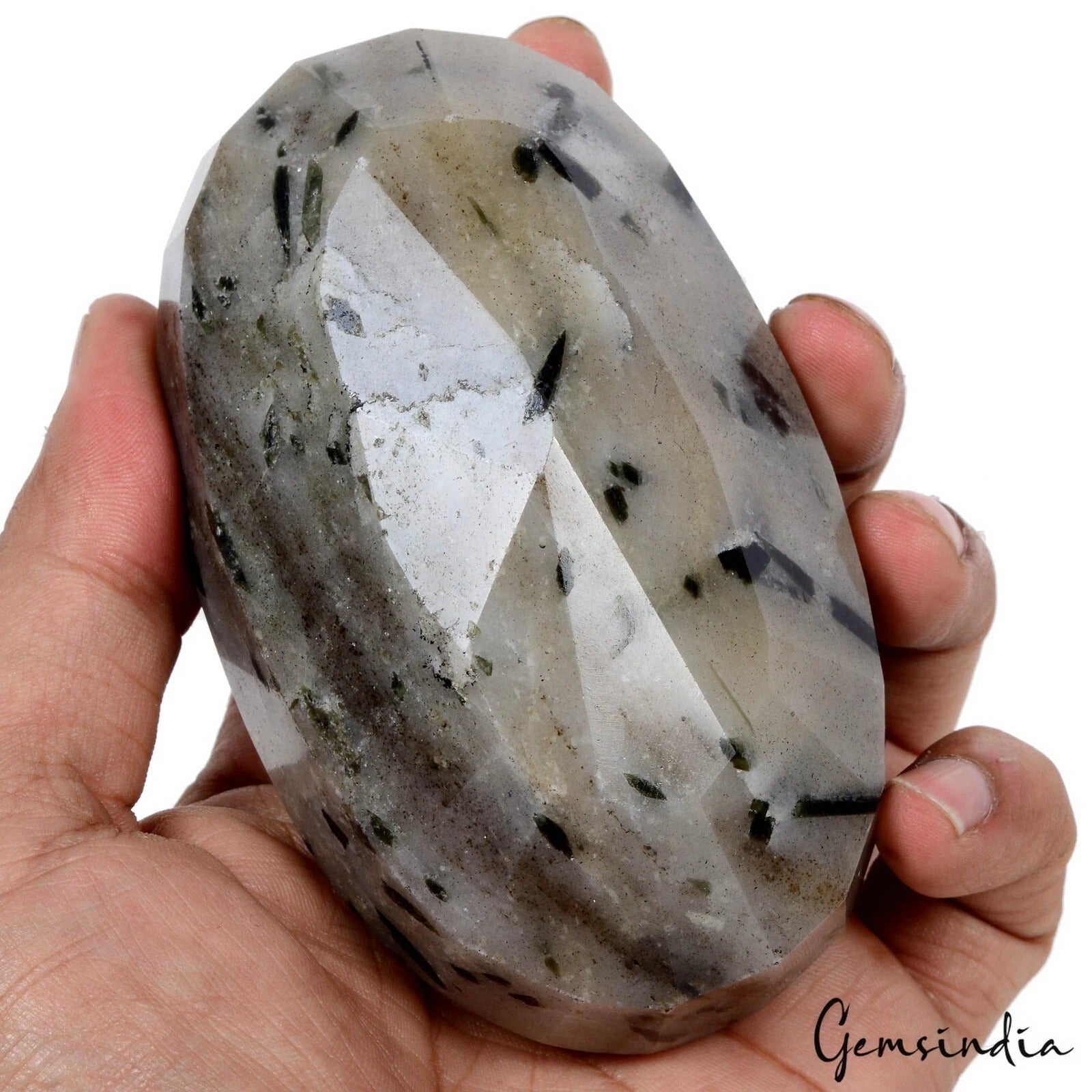 Natural Untreated Rutilated Quartz Oval Cut Faceted 2550 Cts Earth Mined Gems