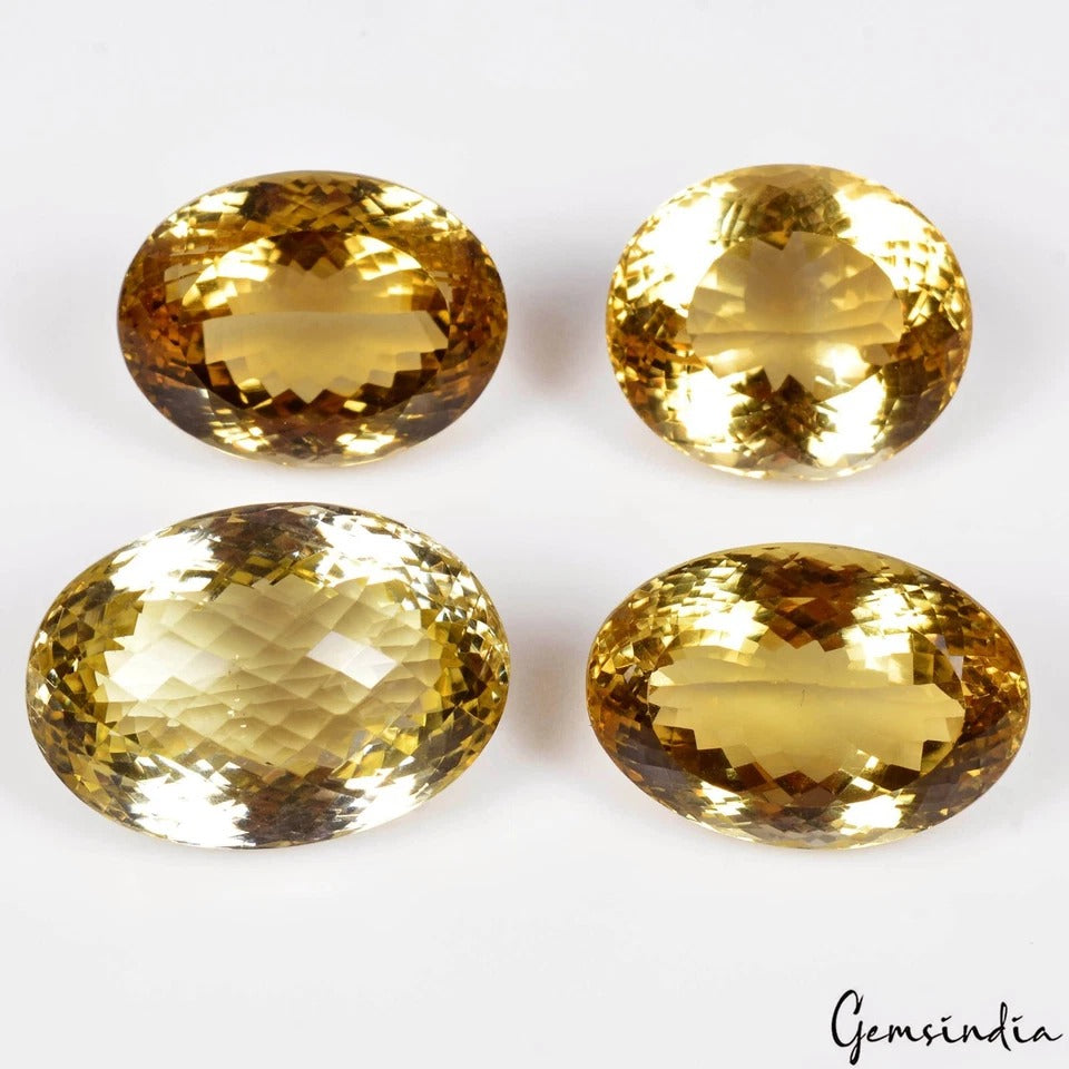 Certified Citrine Oval Cut 194.10 Ct- 23-28mm Lustrous Precious Jewelry Gemstone