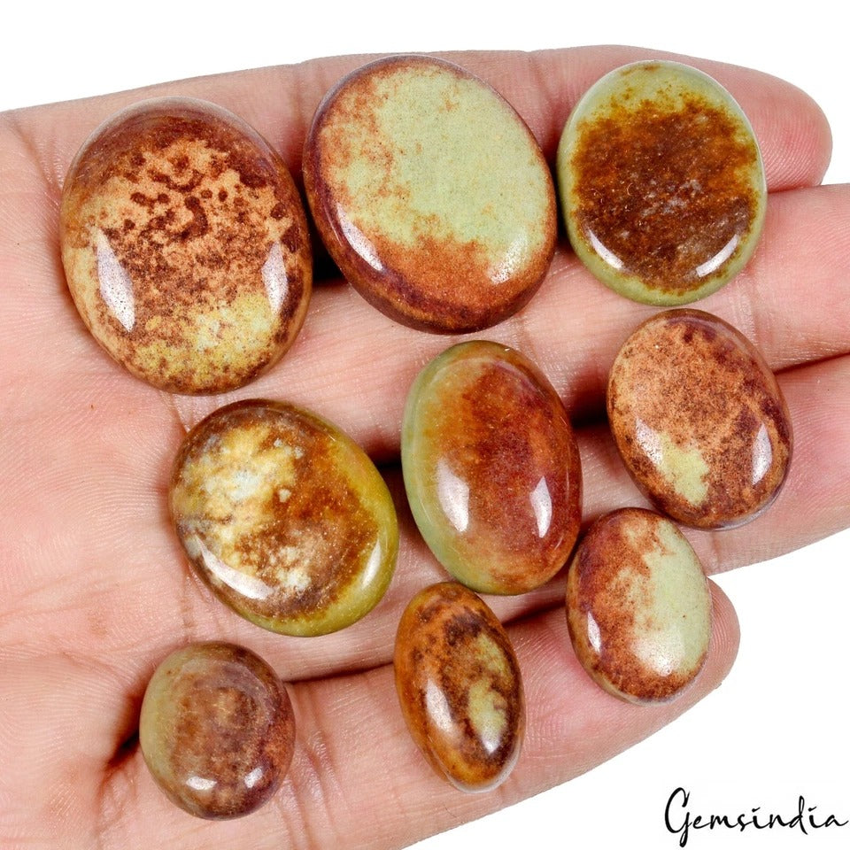220 Ct Natural Grade A Jadeite Jade Lot Untreated Oval Cabochons Real Gemstones