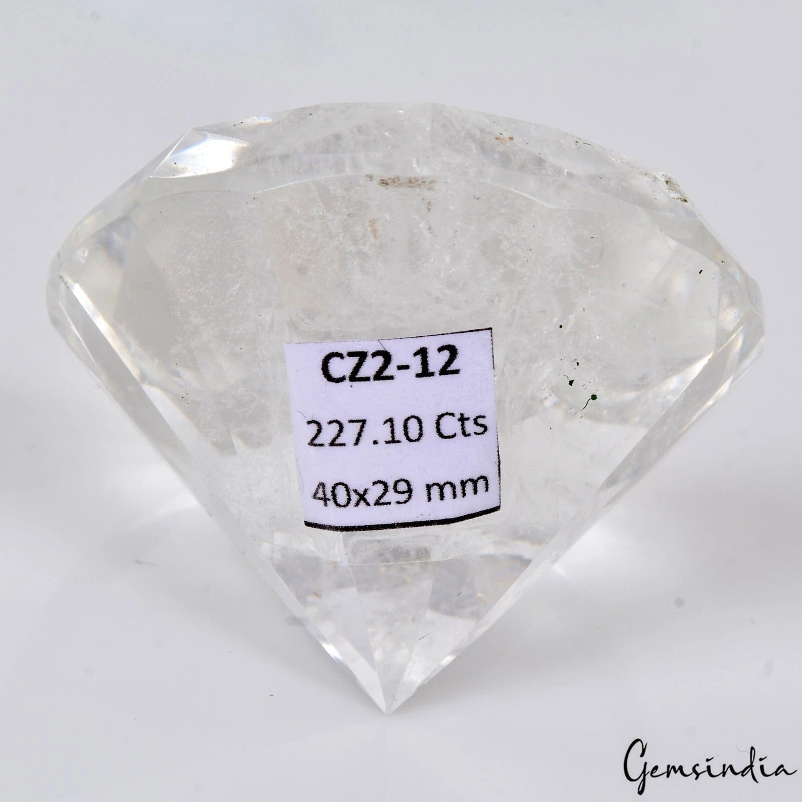 Rare 227 Cts Natural White Quartz Mineral Round Faceted Cut Loose Huge Gem 44mm