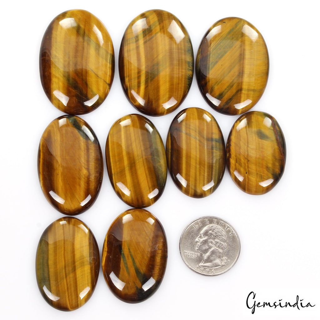 520 Ct Natural Blue Fire Pietersite Tiger Eye Oval Cabochon Loose Gemstones/9 Pc