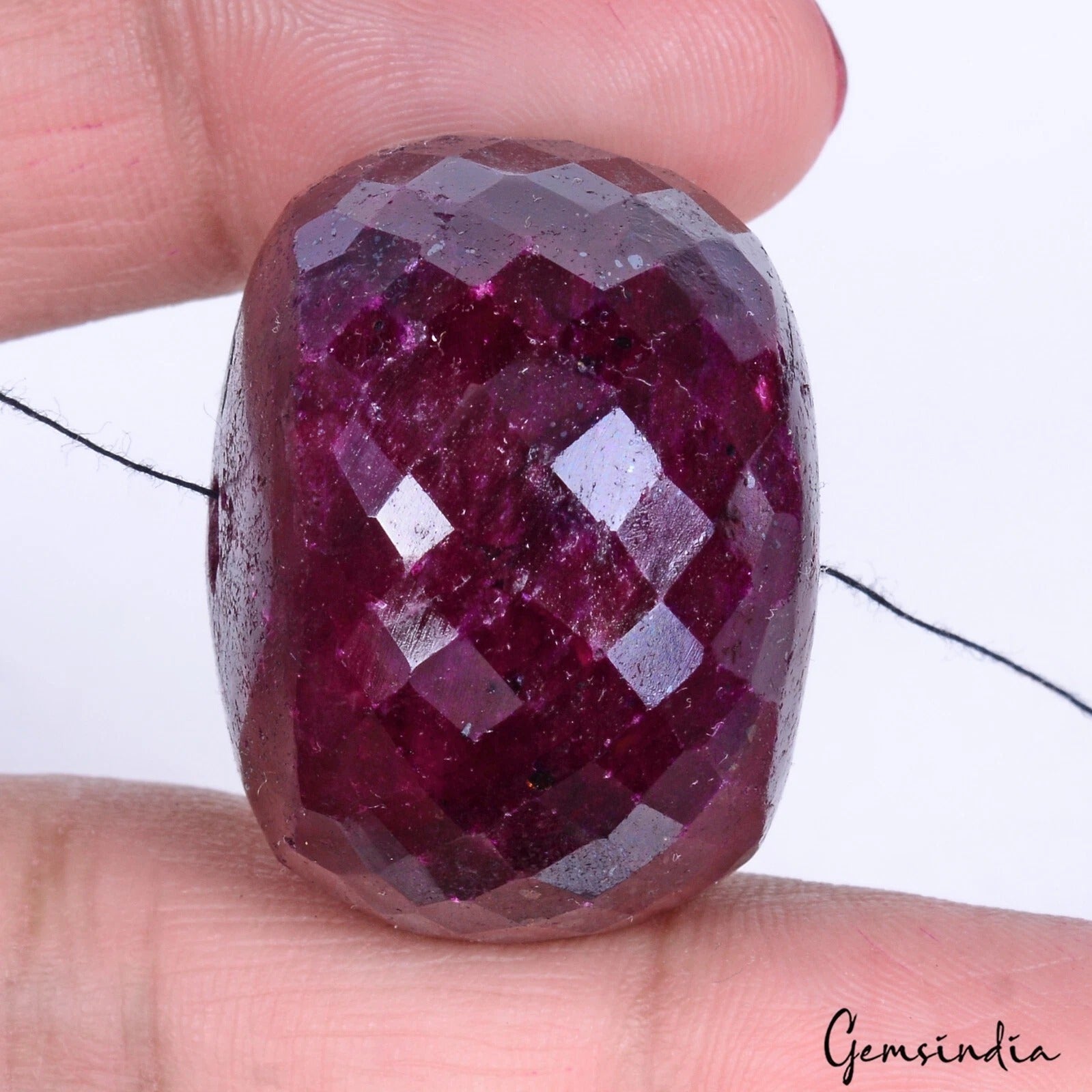 Ruby Loose Gemstone, Red — 32 x 23mm, 300 Ct, Madagascar