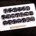 10mm Each Natural Blue Sapphire Cushion Checker Cut Certified Gemstones~85.40 Ct