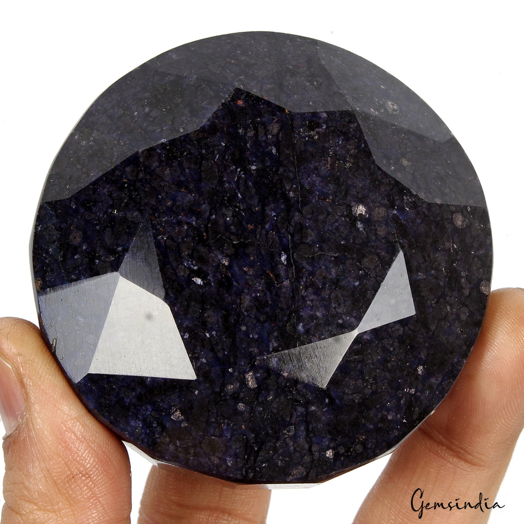 Blue Sapphire Loose Gemstone, Color Enhanced — 71 x 71 x 35mm, 1770 Ct, Madagascar
