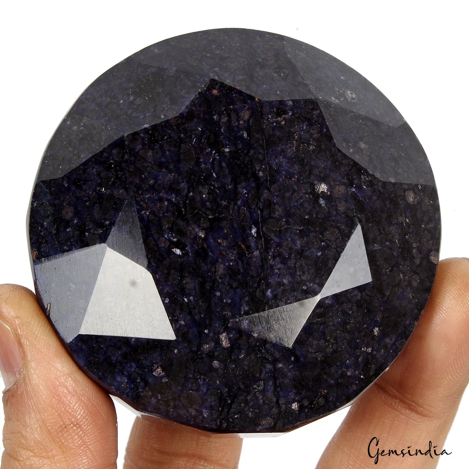Blue Sapphire Loose Gemstone, Color Enhanced — 71 x 71 x 35mm, 1770 Ct, Madagascar