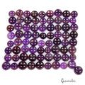 320 Ct/76 Pcs Natural Untreated Purple Amethyst Round Cab Loose Gems For Jewelry