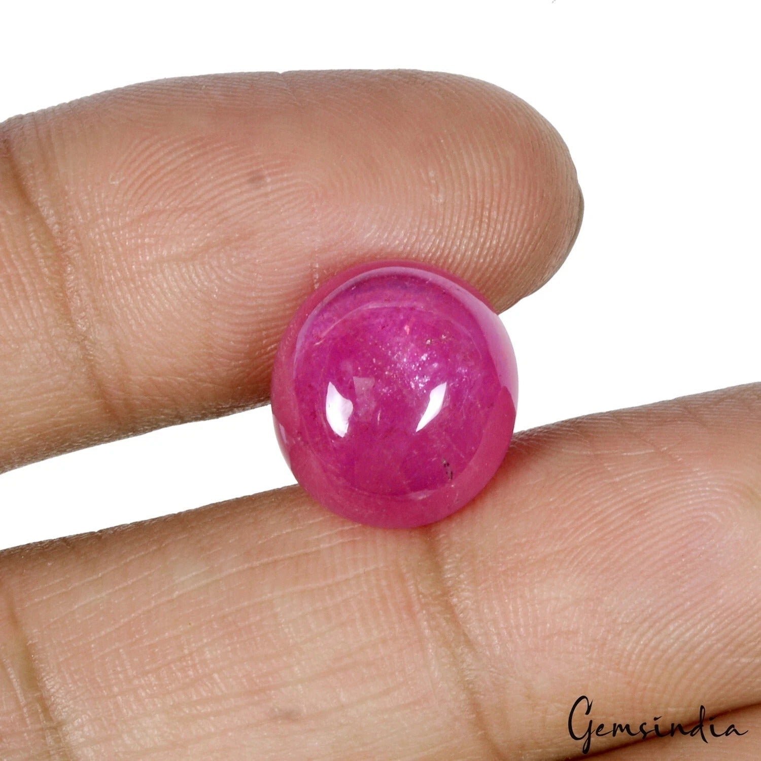 IGL&I Certified 13.60 Ct Natural Pink Red Ruby Rare Oval Cab Loose Gem For Ring