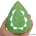Certified Natural 4400 Ct Green Emerald Pear Cut Brazilian Earth mined Gemstone