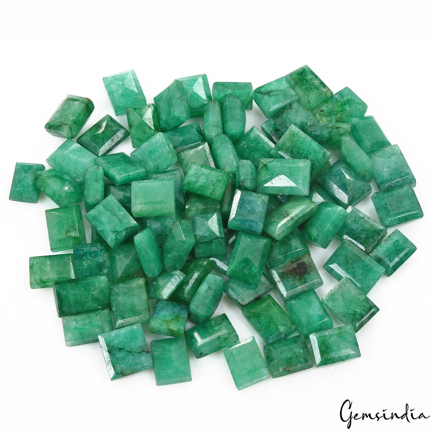 Certified 1000 Ct/80 Pcs Natural Brazilian Green Emerald Baguette Cut Loose Gems