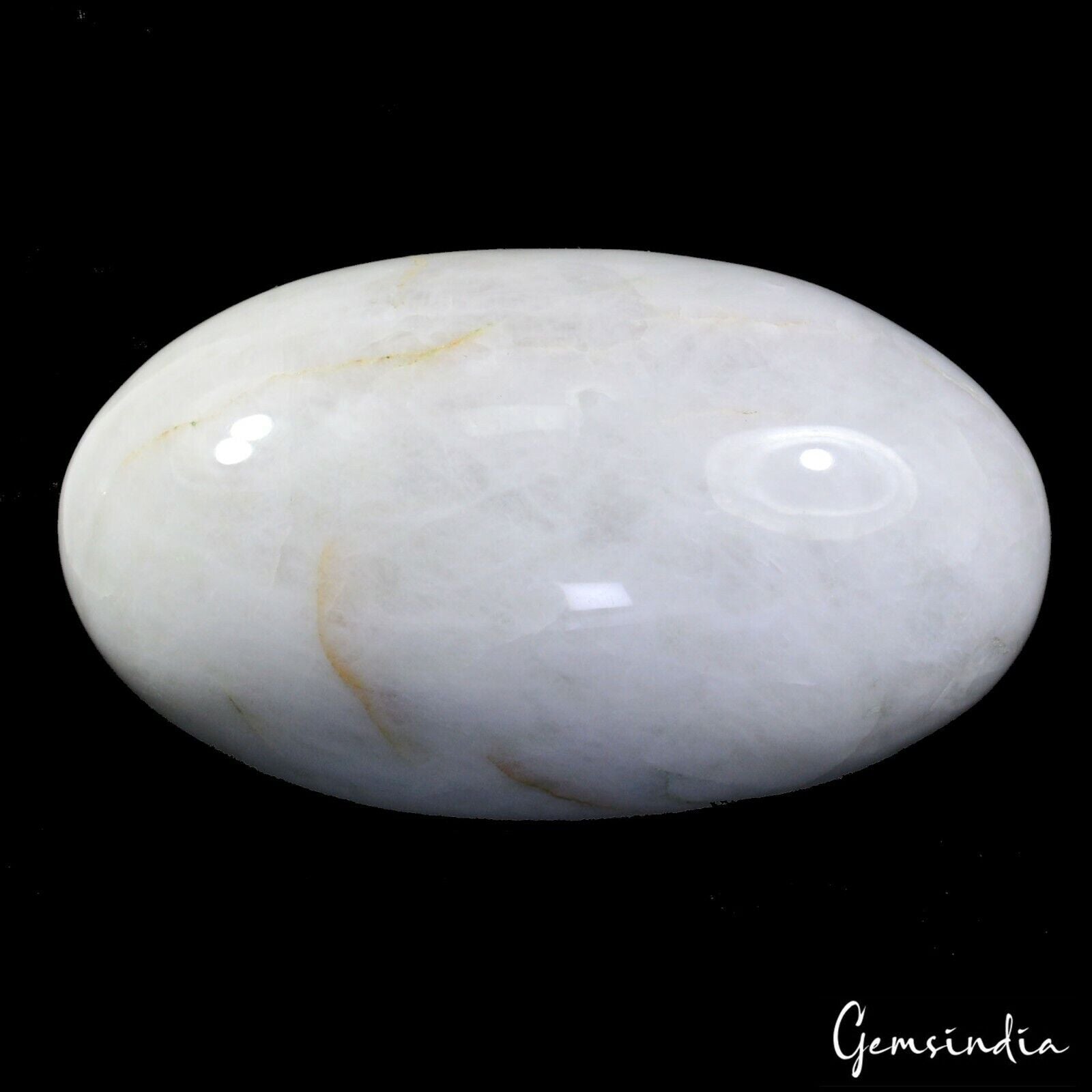 Big 8.2 Kilo Natural White Calcite Crystal Healing Mineral Egg Cabochon Gemstone