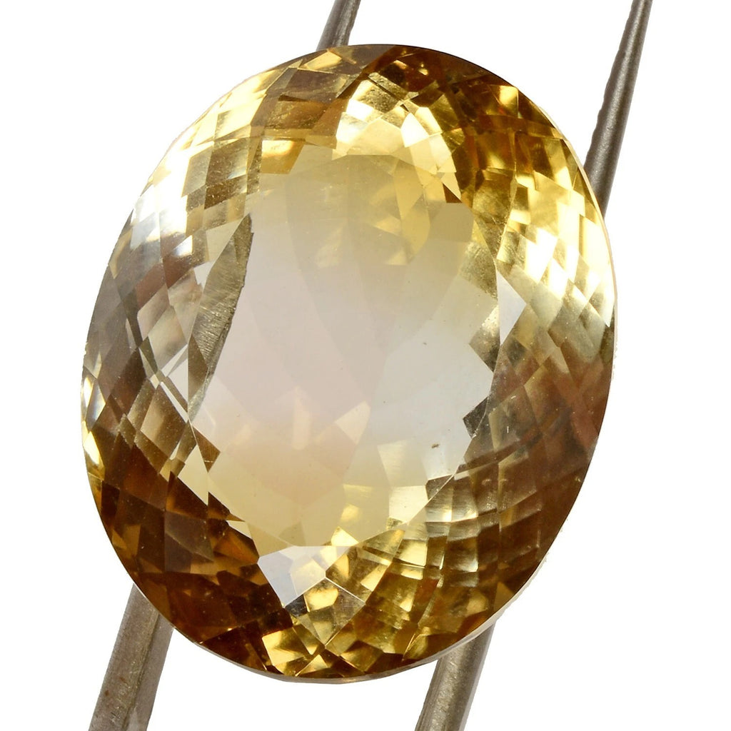 Citrine Loose Gemstone, Untreated, Yellow — 23x18x14 mm, 39.90 Ct, Brazil