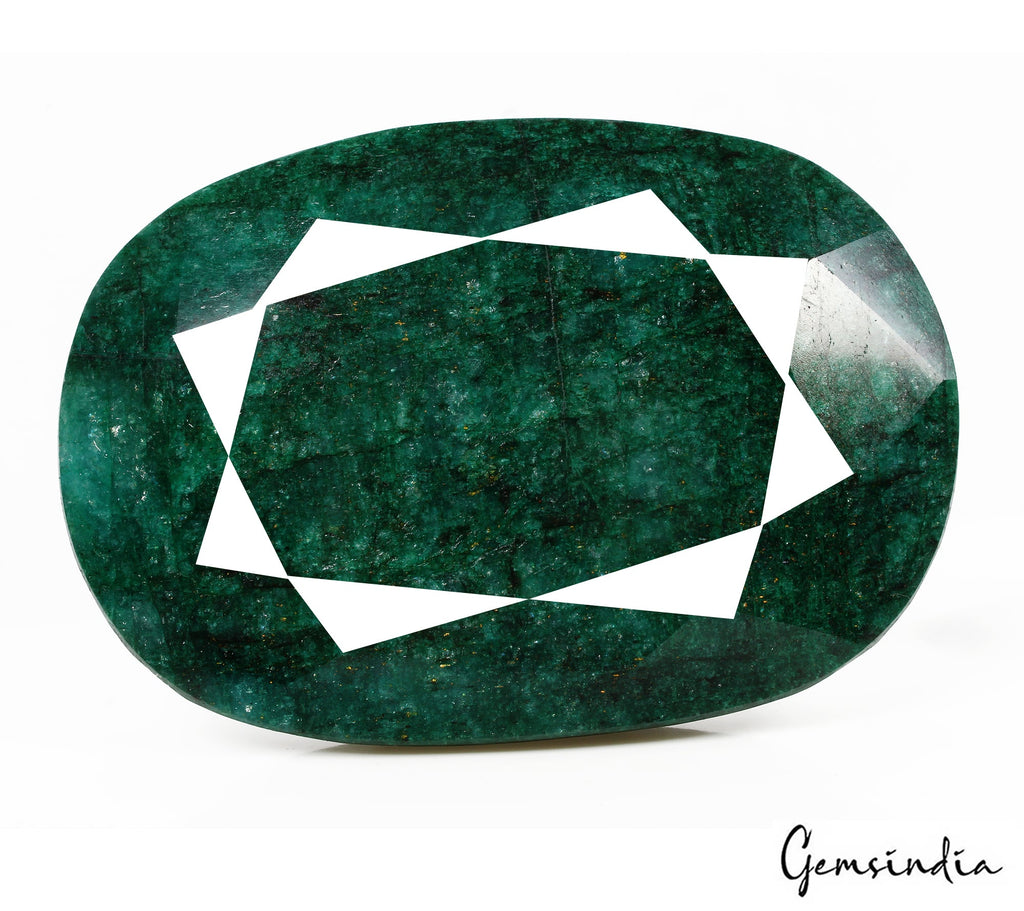1670Ct Natural Green Emerald Oval Cut Huge Earth Mined Museum Size Brazilian Gem