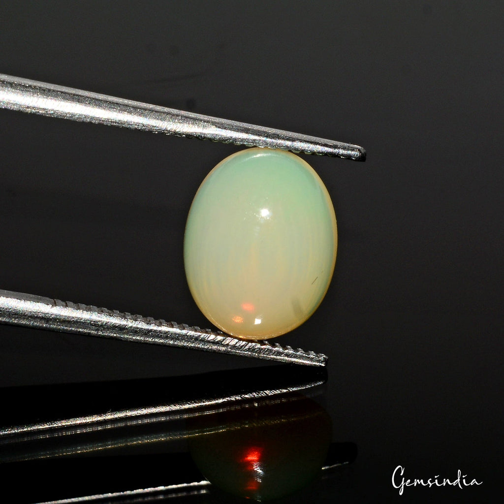 2.00 Ct Natural Untreated Multi Shine Opal Oval Cabochon Loose Gems For Jewelry