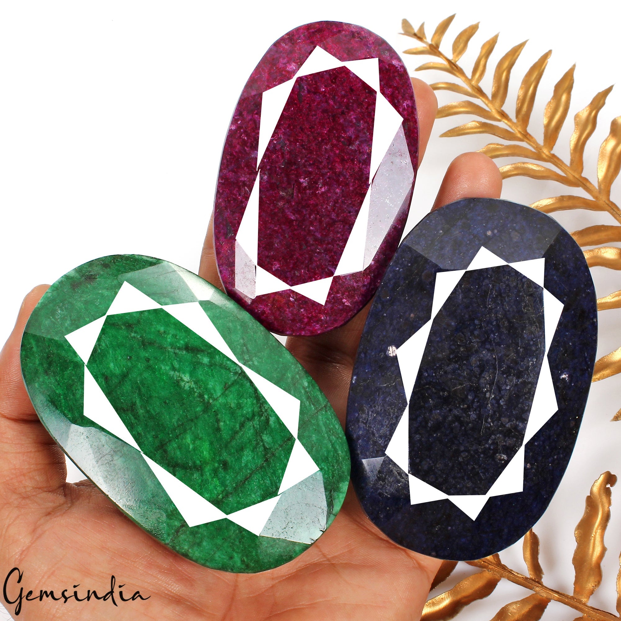 4120 Cts Natural Ruby, Sapphire & Emerald Oval Cut Loose Gemstones Lot 81-92mm