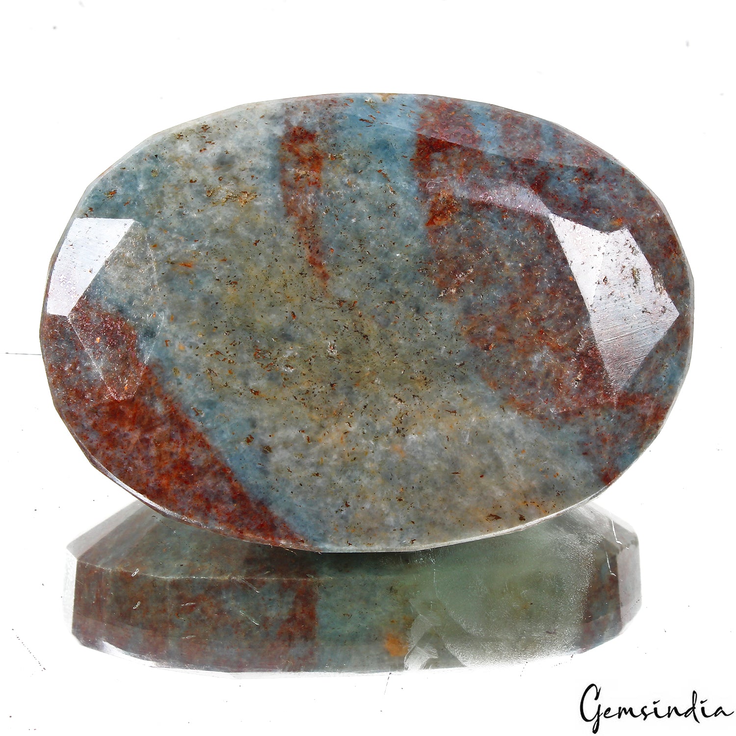 Kyanite Loose Gemstone, Color Enhanced, Bi Color — 64x45x20mm, 670 Ct, Madagascar