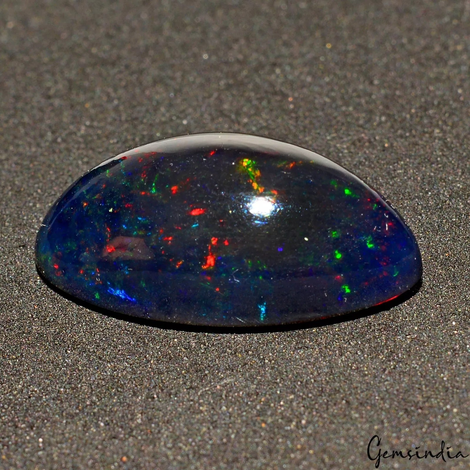 12.90 Cts Natural Blue Black Opal Ethiopian Multi Shine Cabochon Loose Gemstone