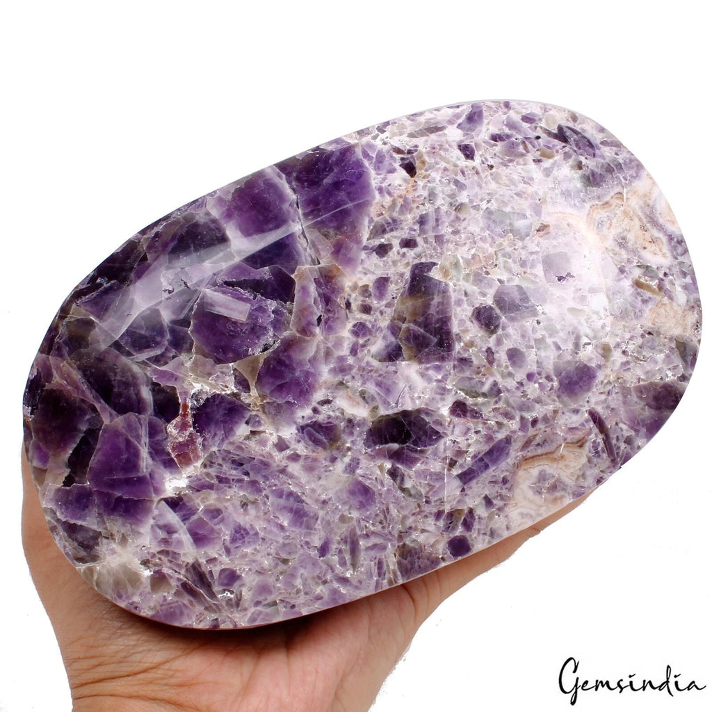 Amethyst Loose Gemstone, Oval Cut — 6.3x3.9x3.5 inch, 11000 Ct (2.2 Kg), Brazil