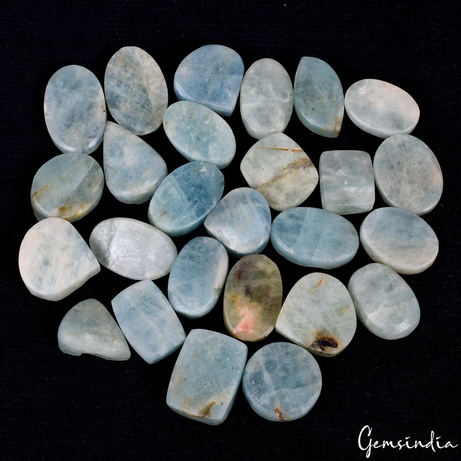 1000 Ct Natural Blue Green Aquamarine Druzy Beryl Untreated Loose Gemstones~26Pc