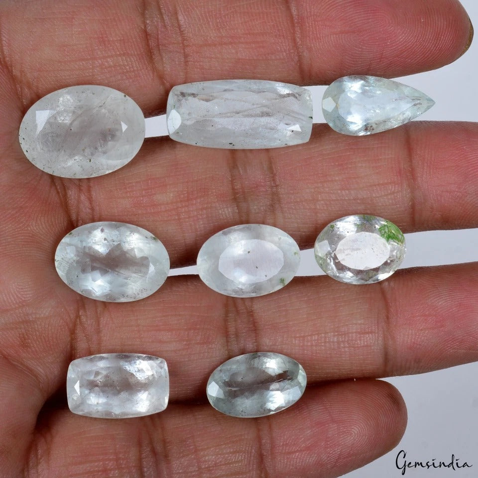 69.70 Ct Natural Untreated Aquamarine Mix Faceted Cut Loose Gemstone For Jewelry