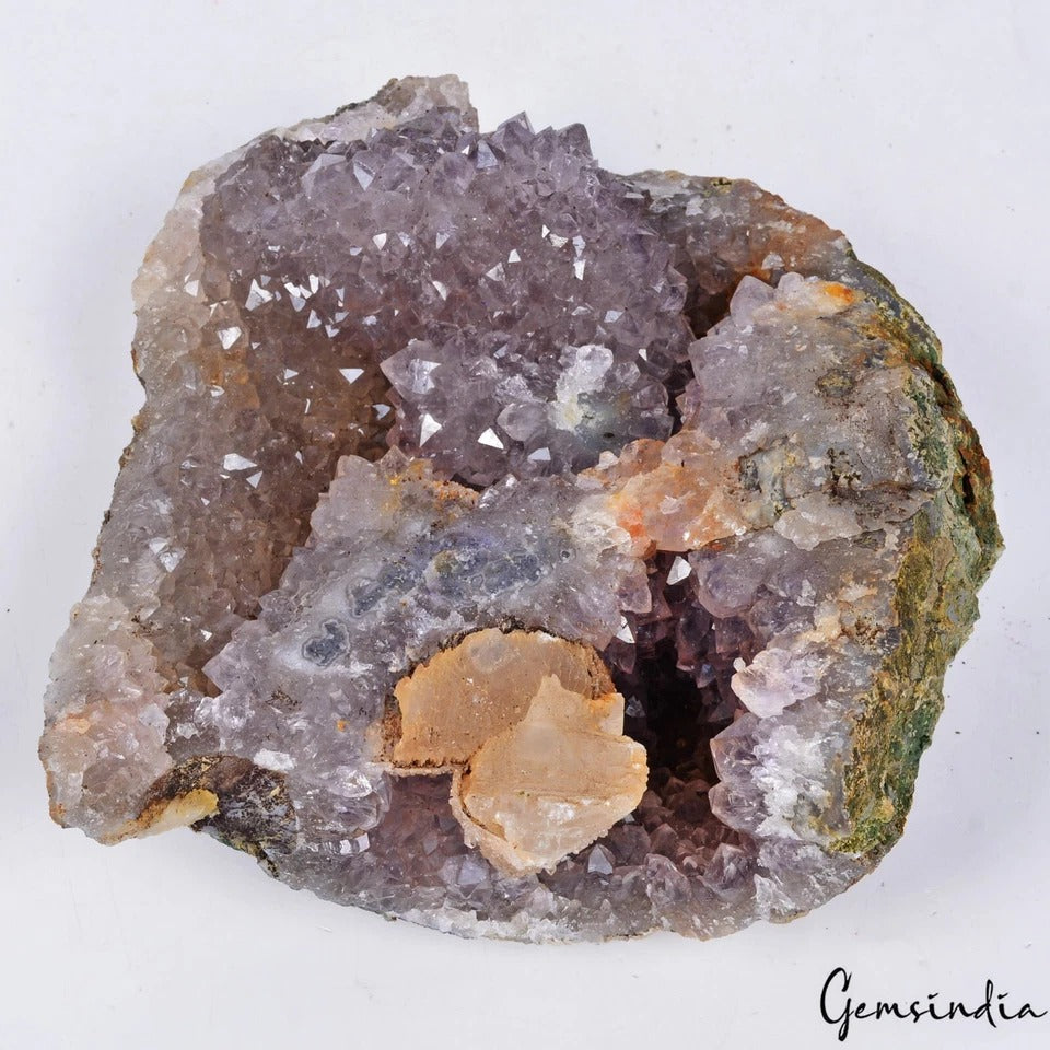 2.8LB Huge Natural Purple Amethyst Geode Quartz Cluster Crystal Specimen Healing