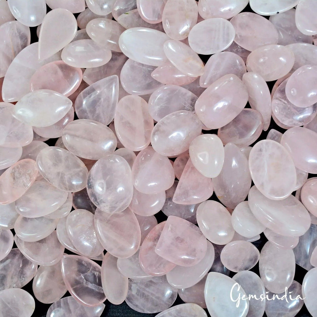 5000Ct/180 Pc Natural Rose Quartz Cabochon Stones –Polished Pink Loose Gemstones