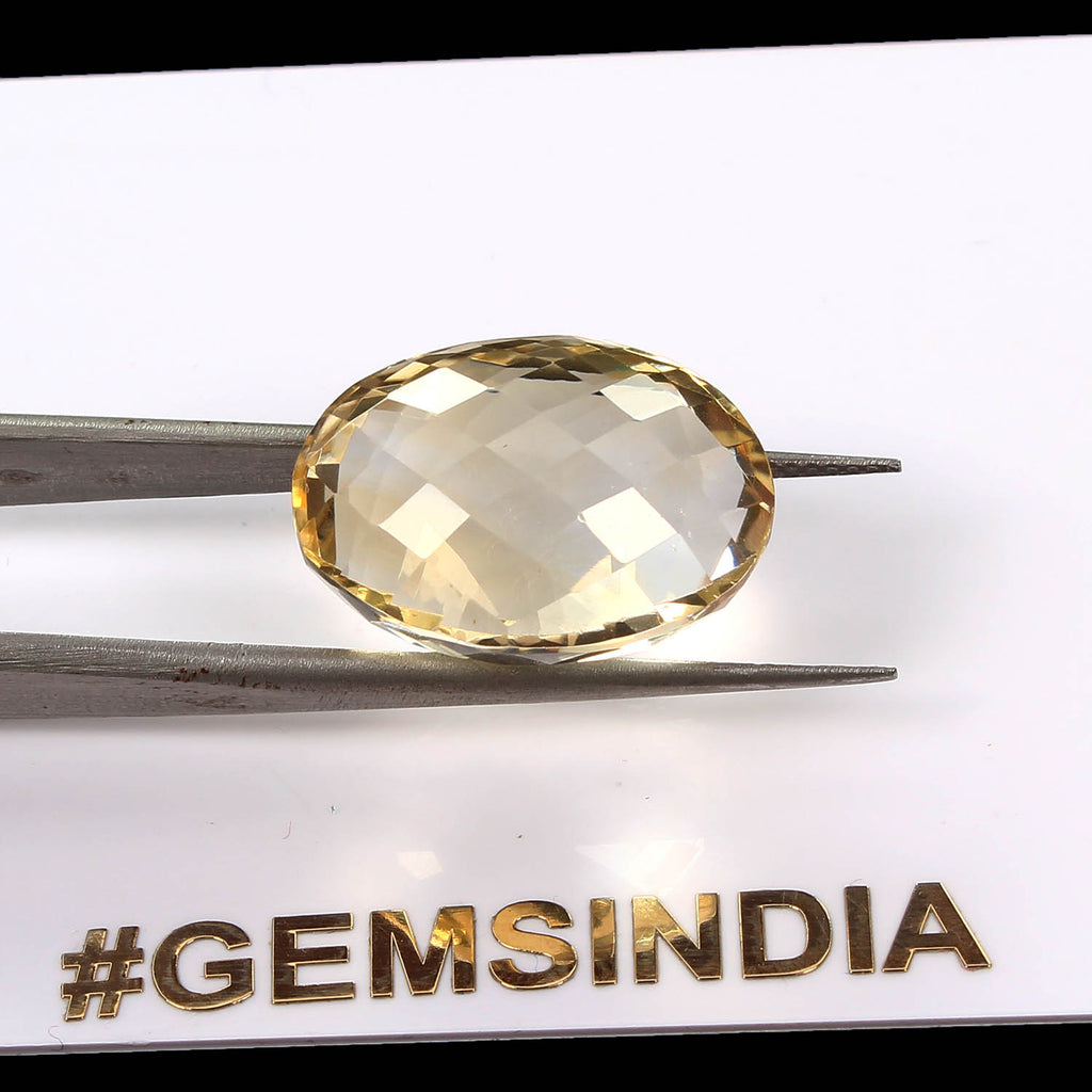 Citrine Loose Gemstone, Untreated, Yellow — 18 x 13 x 11 mm, 17.60 Ct, Brazil