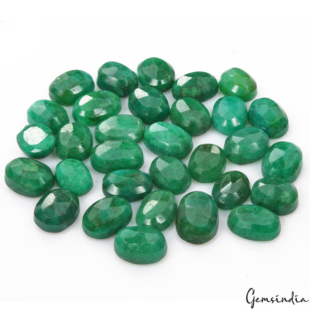 Certified 500 Ct/31 Pcs Natural Brazilian Green Emerald Oval Gem Lot For Jewelry