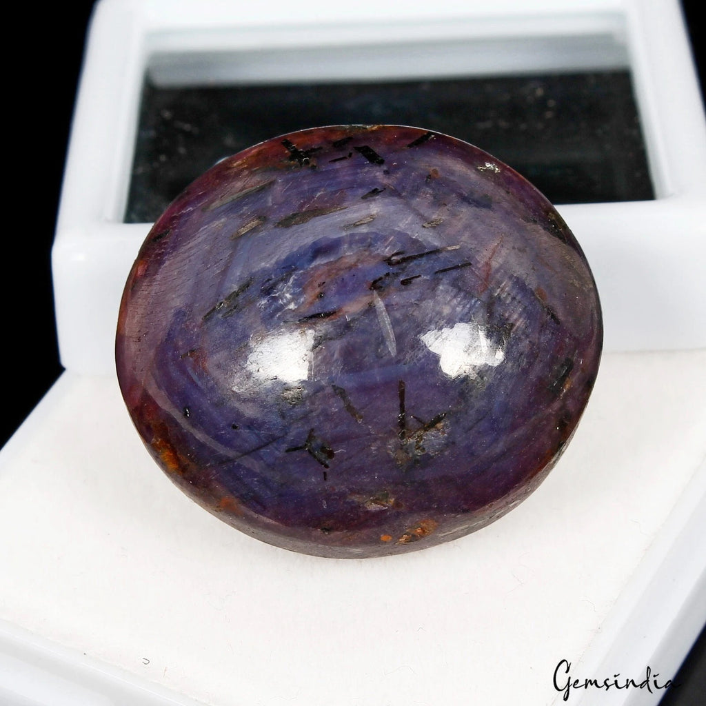 Ruby Cabochon, Oval Cabochon, Untreated — 28x24x15mm, 129.10 Ct