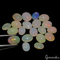 Natural AAA Quality Ethiopian Opal Oval Cabochon Gemstones 20 Pcs 7-9 mm/20.50Ct