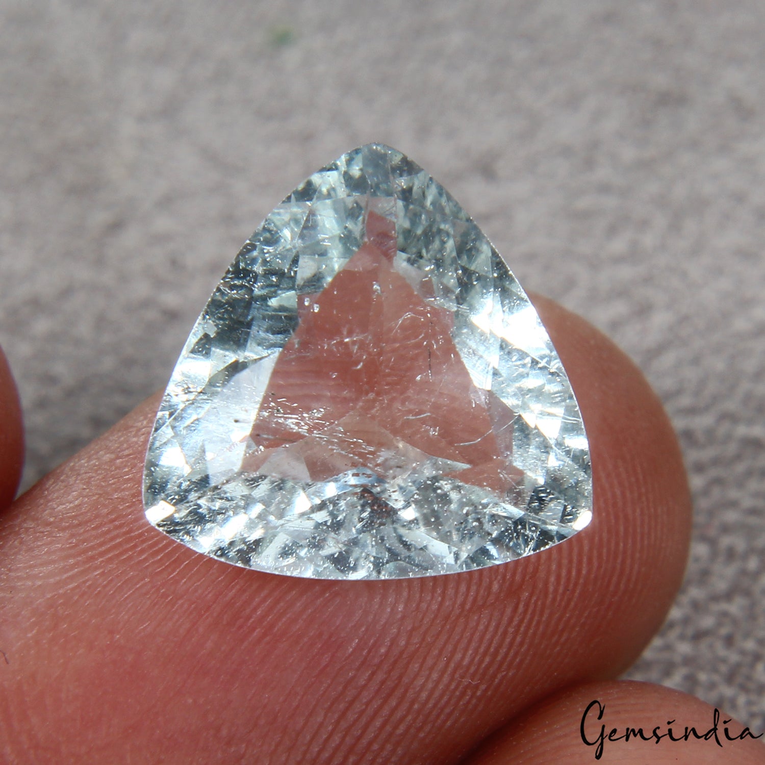 Aquamarine Loose Gemstone, Untreated, Blue — 12 x 12 x 6mm, 5.00 Ct, Brazil