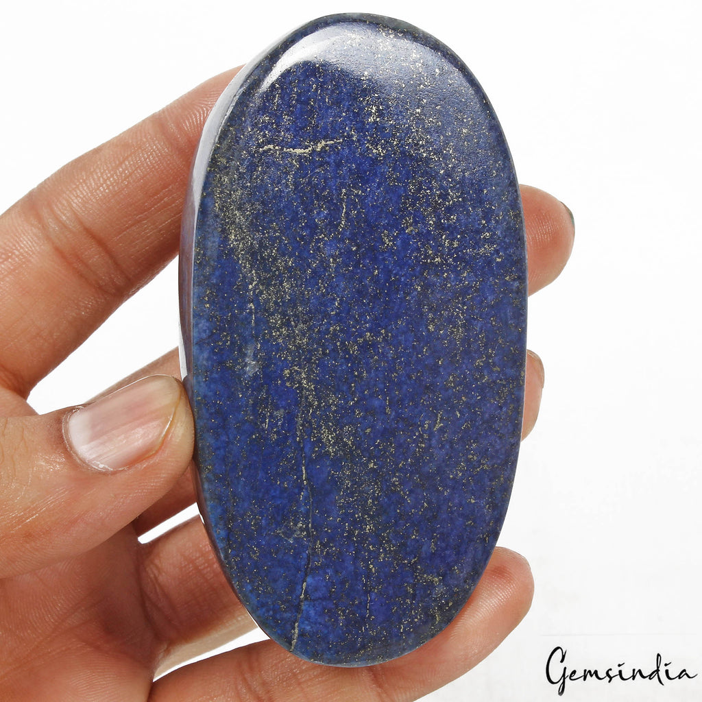 940 Ct Natural Blue Lapis Lazuli Gold Pyrite Oval Cab Huge Loose Earth Mined Gem