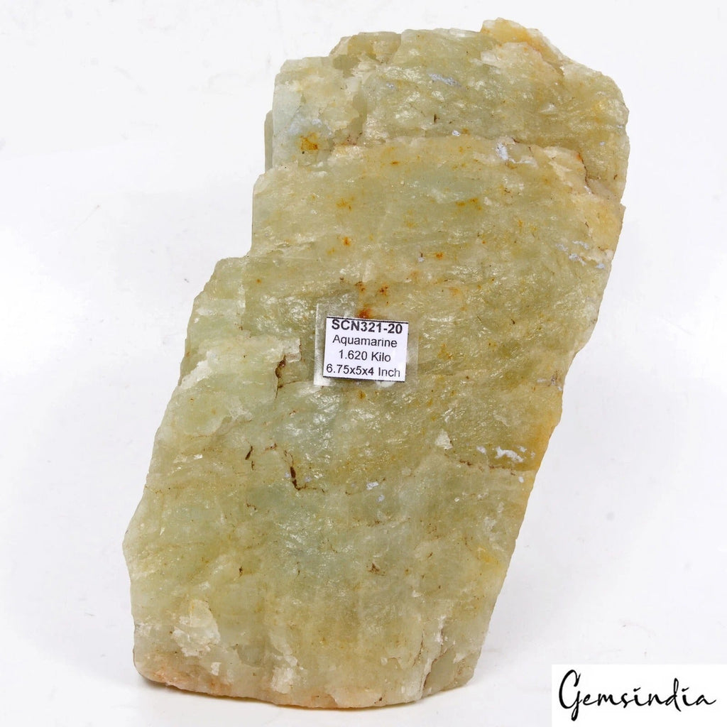 1.62 Kg Natural Beryl Aquamarine Crystal Uncut Rough Raw Specimen Rock Gem~6.75"