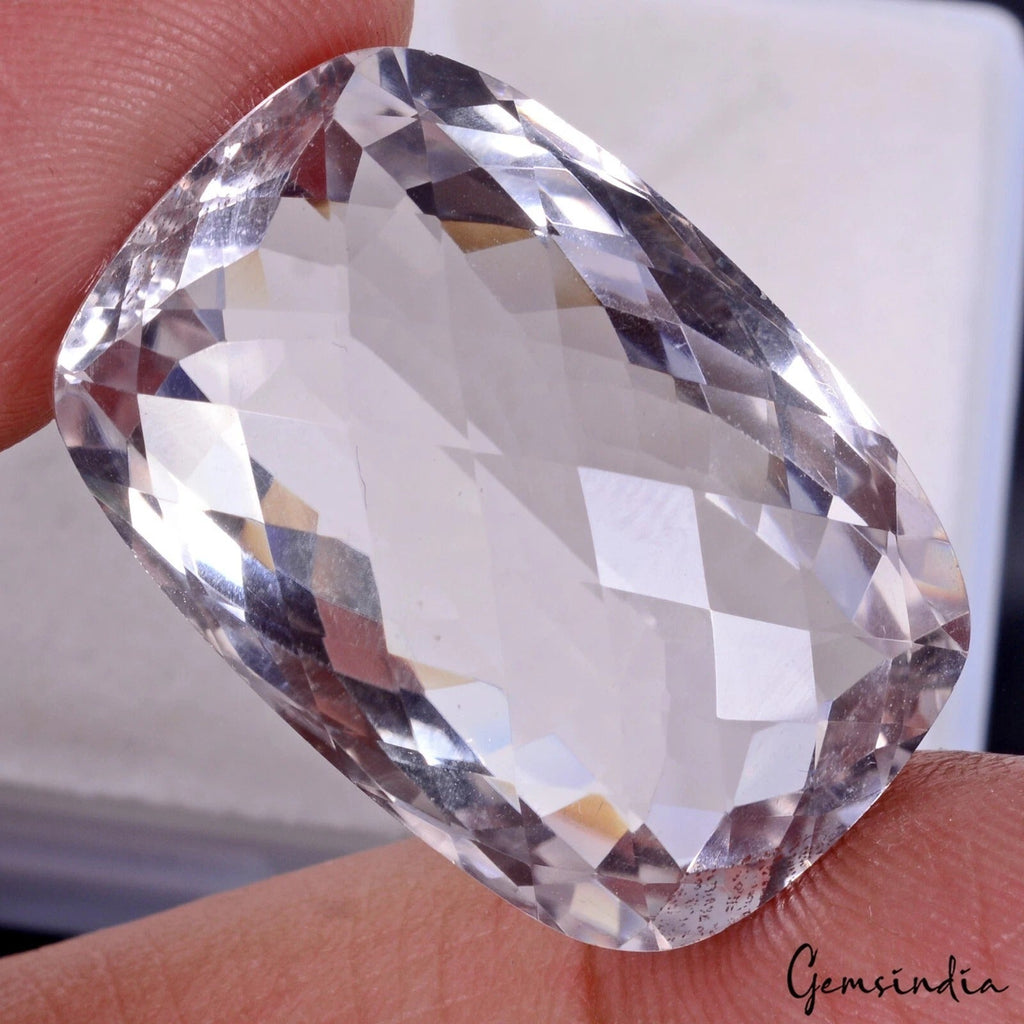 Natural Untreated Lavender Amethyst Cushion Checker Cut Loose Gemstone 45.00 Ct