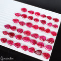 310 Cts/41 Pcs Natural Eye Catching USA Pink Beryl Bixbite Pear Gems For Jewelry