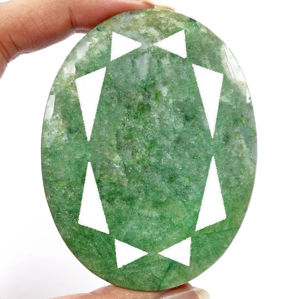 640 Cts Natural Green Emerald Oval Faceted Earth Mined Loose Huge Gem 77X60X35mm