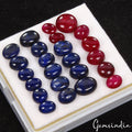Certified 99.30 Cts Natural Sapphire Ruby Oval Cab 8mm-12mm Loose Gemstones Lot