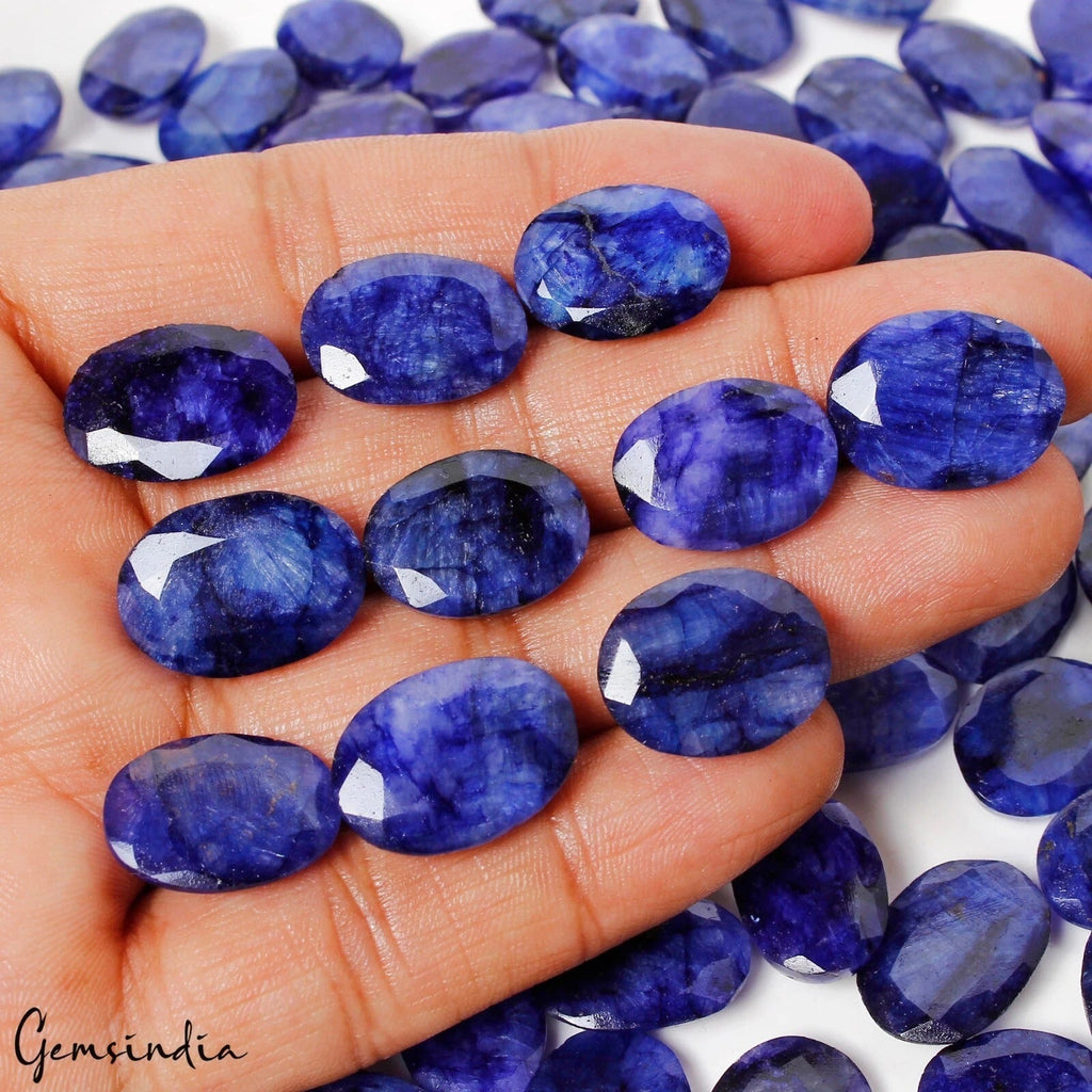 650 Cts Natural Blue Beryl 15-19mm Oval Cut Loose Gemstones Lot for jewelry~61Pc