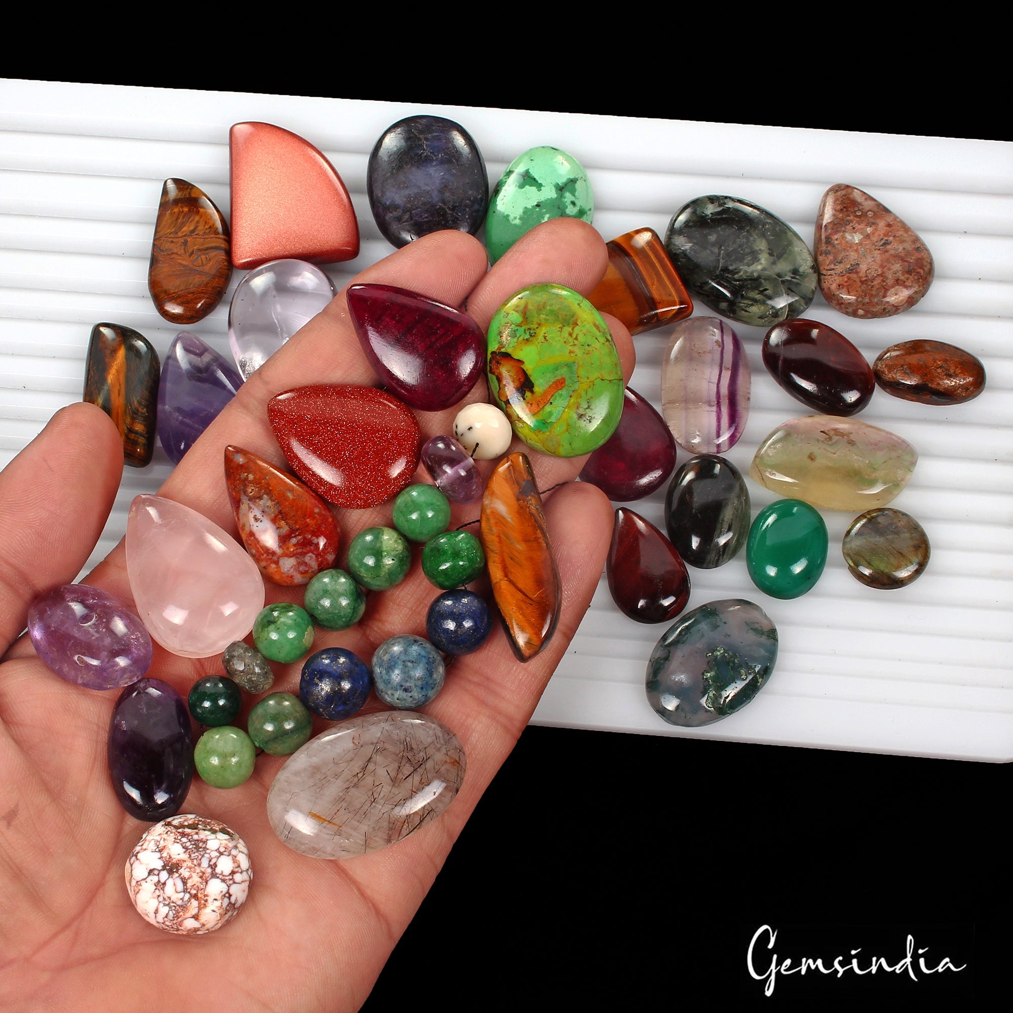 Loose Gemstone Lot~ Sunstone, Cabochon, Labradorite, Fluorite, Mix Bead 1100+ Ct