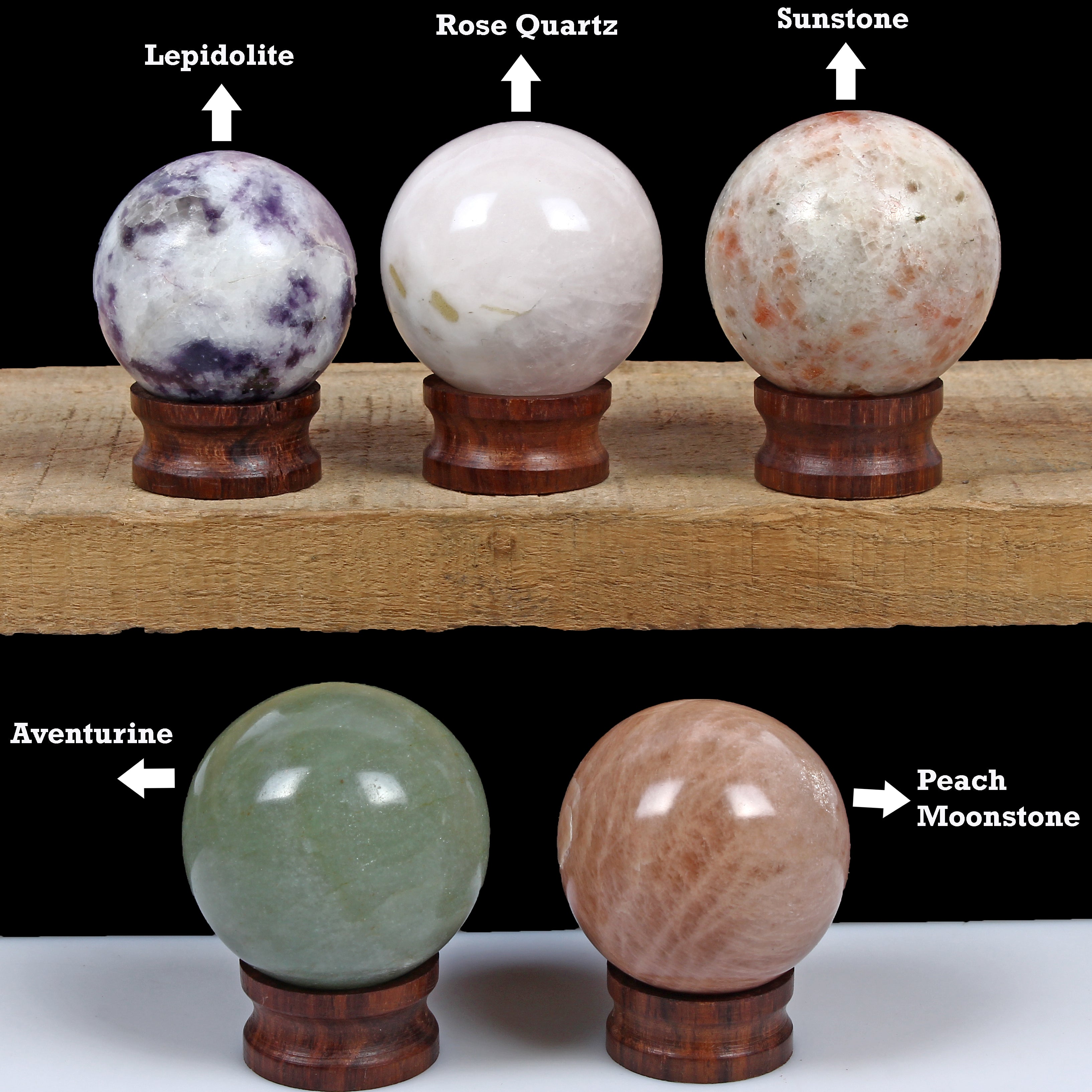 2200 Ct Natural Untreated Multi Gems Sphere Healing Crystal Gems Ball With Stand