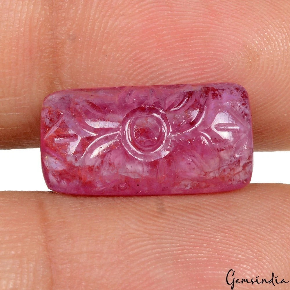 1 Piece Natural Red Ruby Heated Rare Moghul Carved Exclusive Gemstone~ 11.30 Cts