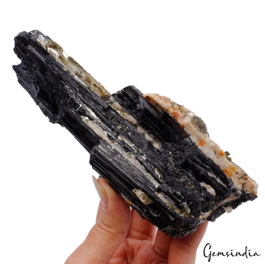 470 Gram Natural Black Tourmaline Specimen Raw /Rough Crystal Healing Gemstone