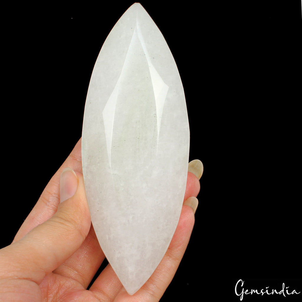 1170 Ct. Natural Untreated White Quartz Marquise Cut Huge Size Earth mined Gems