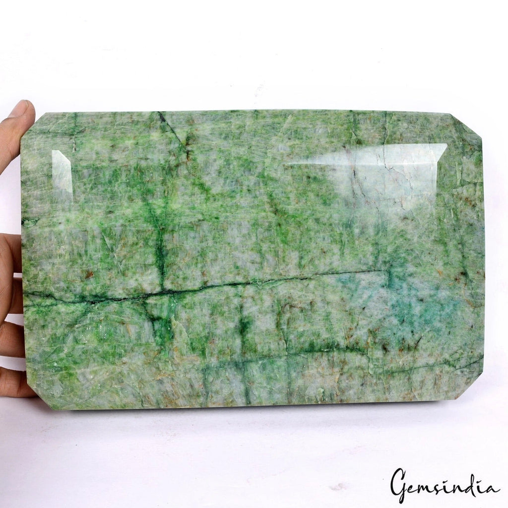 Large Emerald 5.8 Kilo Natural Brazilian Octagon Cut Collector's Grade Gemstone
