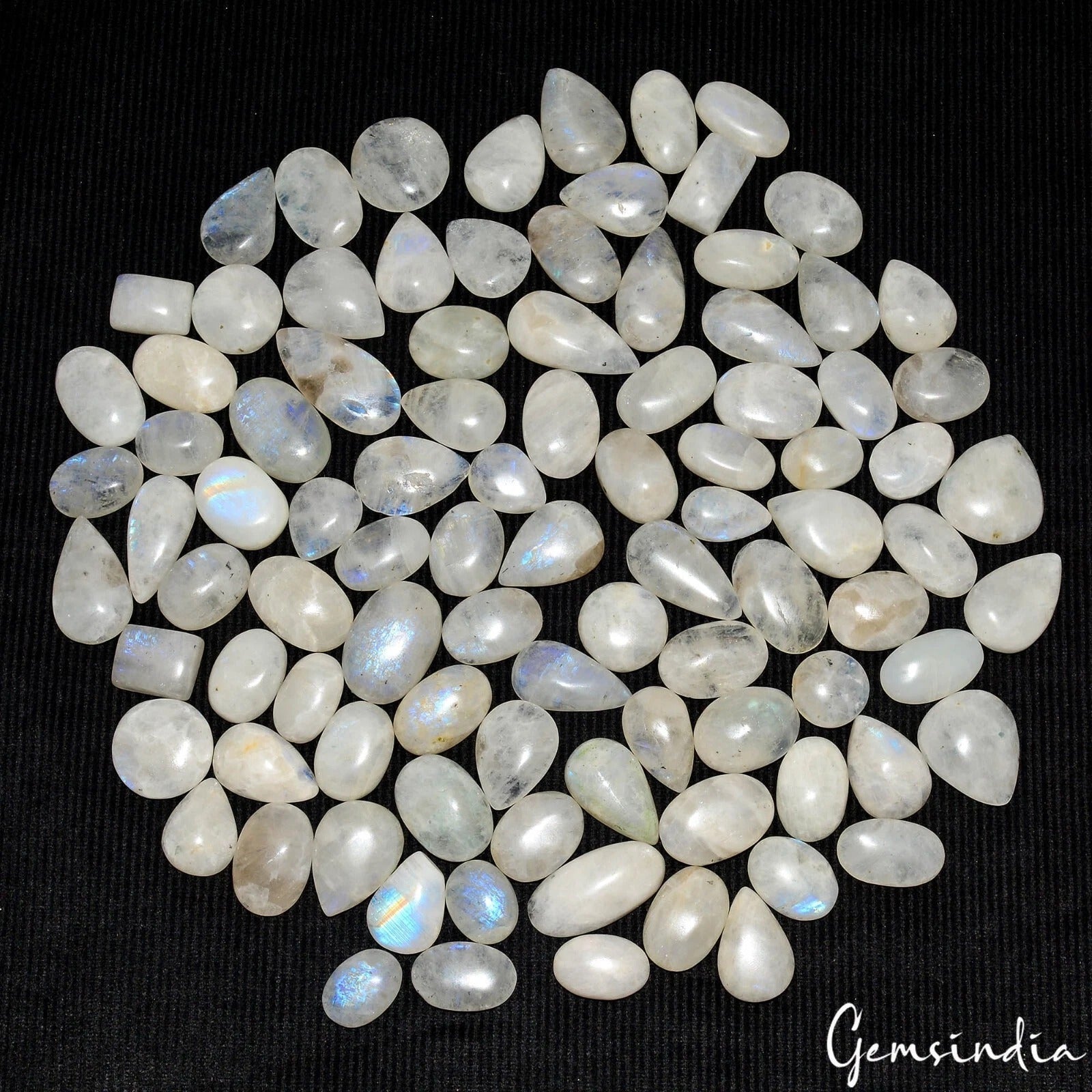 100% Natural Blue Shine MOONSTONE Mix Shape Cabochon 1500 Ct Loose Gemstones 95P