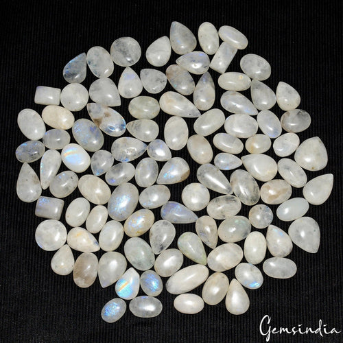 100% Natural Blue Shine MOONSTONE Mix Shape Cabochon 1500 Ct Loose Gemstones 95P