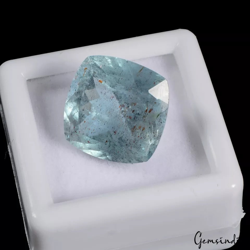 Aquamarine Loose Gemstone, Untreated, Blue — 14x9 mm, 10.50 Ct, Brazil