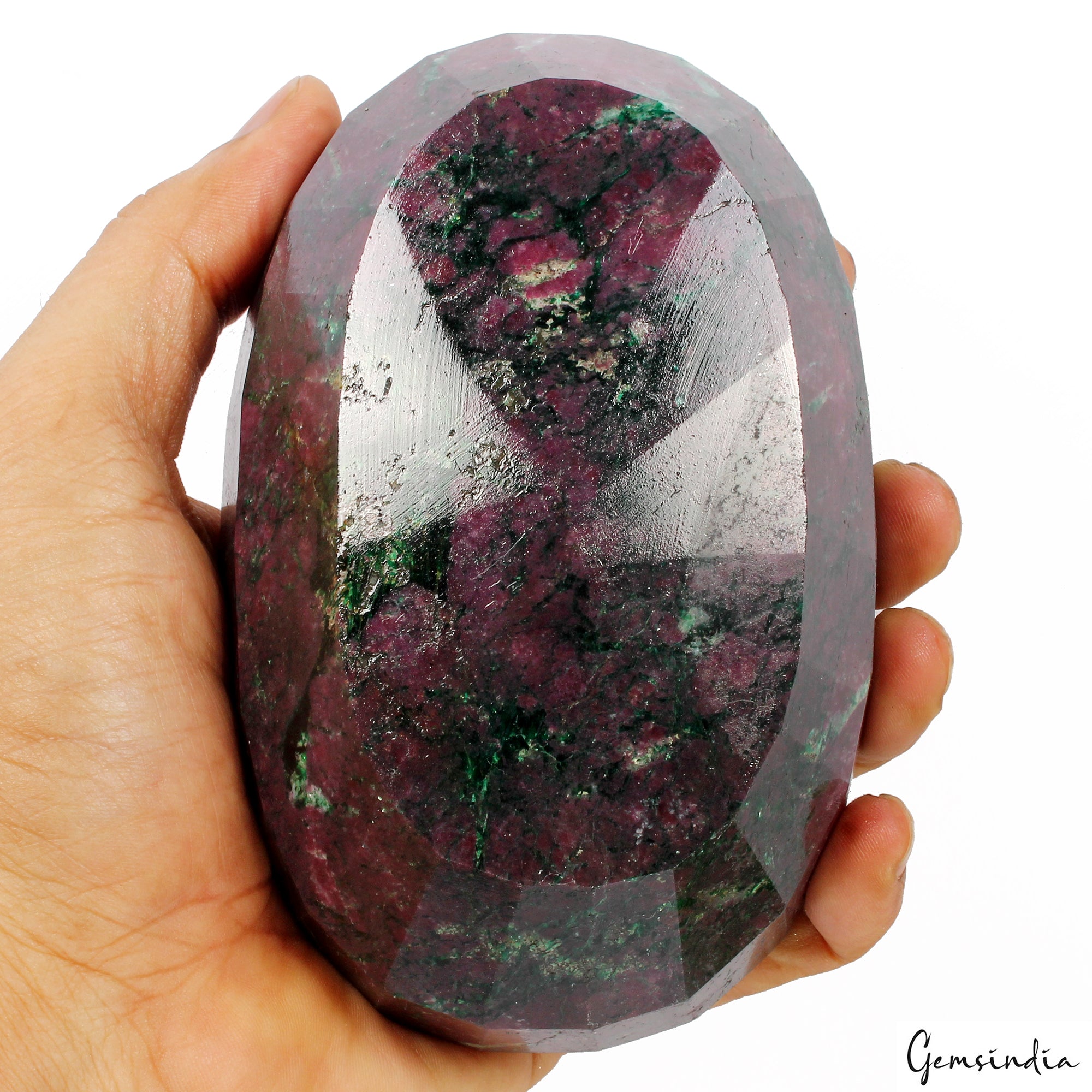 1.3 Kilo ~Rare Natural Ruby Zoisite Earth Mined Oval Cut Museum Grade Gemstone