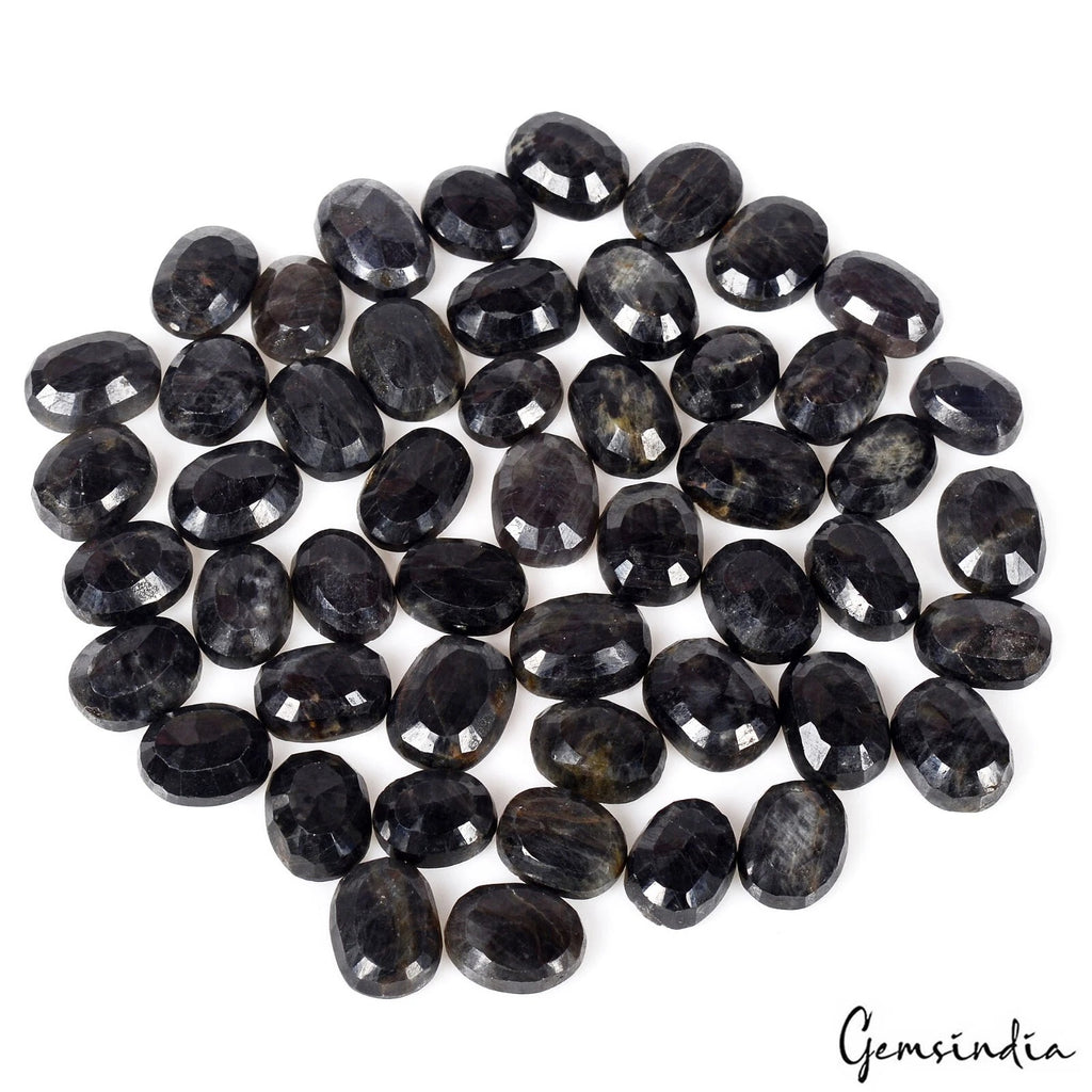 Sapphire Lot, Loose Gemstone, Untreated, Black — 50 Pieces, 11mm to 14mm, 430 Ct, Madagascar