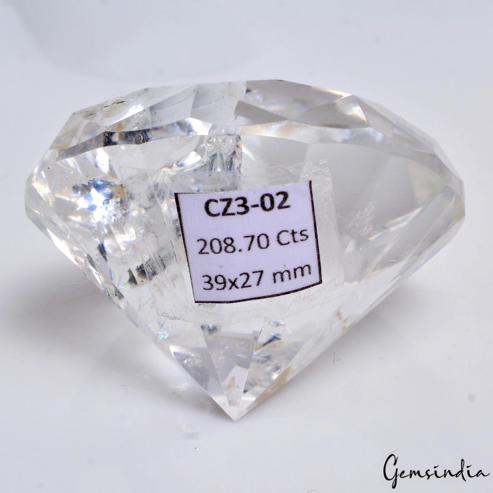 208.70 Ct Natural Crystal White Quartz Round Diamond Cut Loose Brazil Gemstone